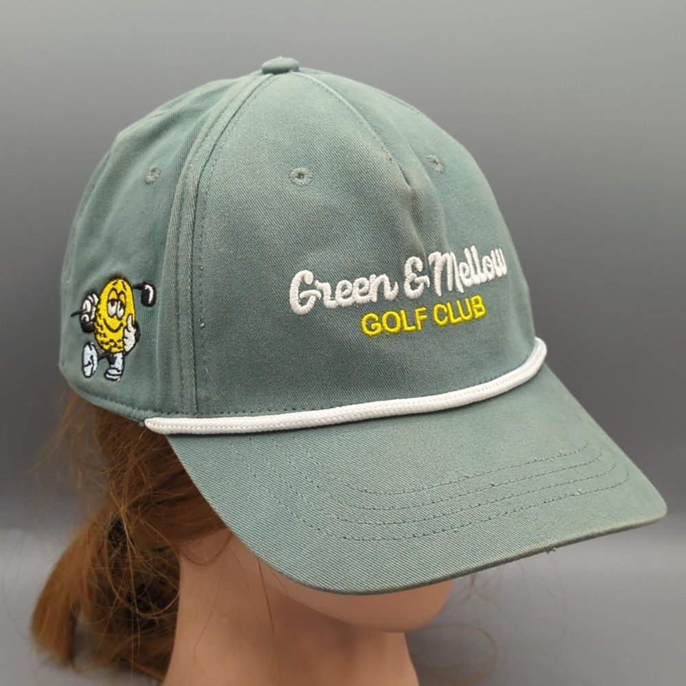 Hollister Green & Mellow Golf Club Hat Cap Rope Snapback Adjustable